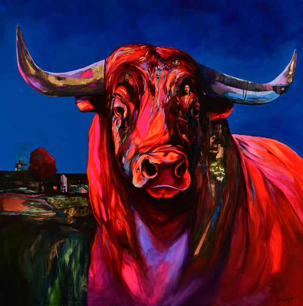 Nocturne au taureau rouge