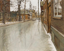 Une journée humide du printemps rue Boisseau, Québec, 1975
