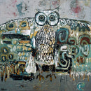 Hibou dans son manteau d'hiver