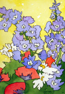 Delphinium et pavots